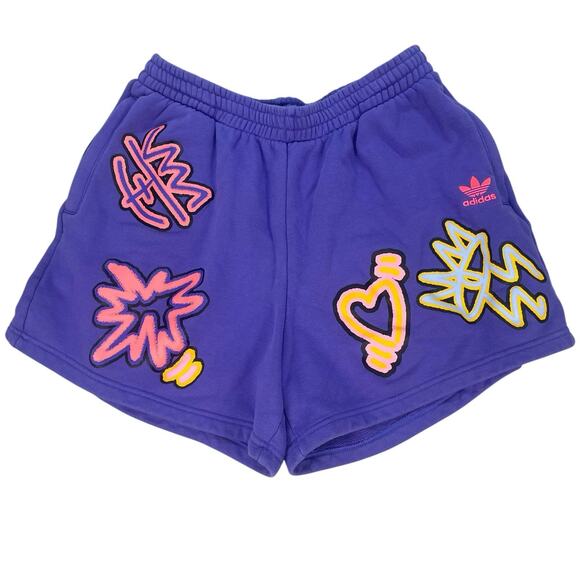 ADIDAS Artist Kris Andrew Small Love Unites Shorts Size Large Y2K Street Wear - Picture 11 of 11